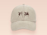 Popcat Embroidered Baseball Cap: Vintage Funny Meme Cat Hat