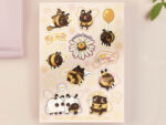 Cute Bees Sticker Sheet Pack | Waterproof Stationary Set
