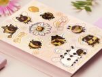 Cute Bees Sticker Sheet Pack | Waterproof Stationary Set - Image 2