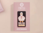 Time For Serious Goose Badge: Cute Meme Pin
