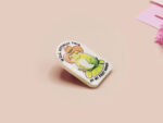 Well Actually This Is My First Rodeo Cowboy Frog Acrylic Pin Badge: Cute Funny Meme Accessory - Image 4