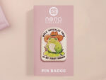 Well Actually This Is My First Rodeo Cowboy Frog Acrylic Pin Badge: Cute Funny Meme Accessory