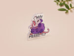 Screaming Possum Why Me Acrylic Pin: Funny Kawaii Animal Badge - Image 2