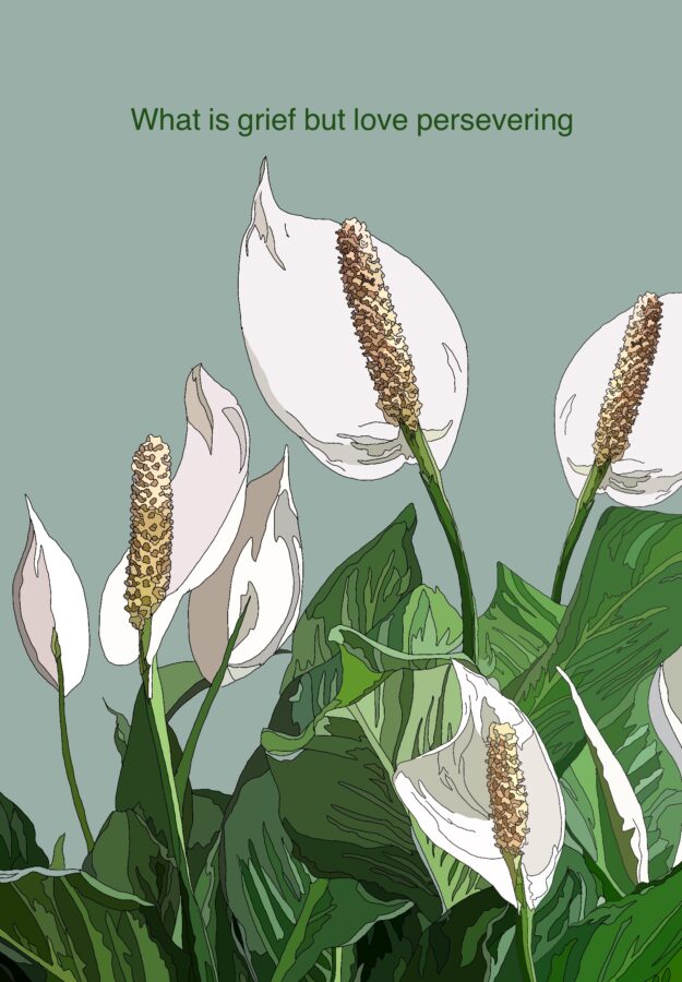 cropped-IMG_0194.jpg Sympathy Grief Card with Peace Lily - Image 1