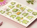 Frogs Sticker Sheet Pack: Cute Animal Planner Stationary Set - Image 2