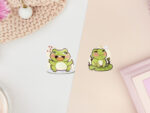 Frogs Sticker Sheet Pack: Cute Animal Planner Stationary Set - Image 7