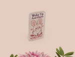I Woke Up And Chose Violence Rabbit Badge: Funny Animal Meme Pins - Image 3
