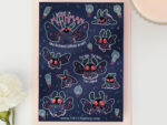 Mothman Sticker Sheet: Cute Cryptid Stationary Set