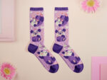 Purple Possum Cotton Crew Socks | Unisex Funny Animal Design