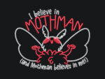 I Believe In Mothman Embroidered Organic Cotton T-shirt Sweater or Hoodie - Image 2