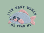 Fish Want Women Me Fear Me Cap: Vintage Funny Fishing Meme Hat - Image 2