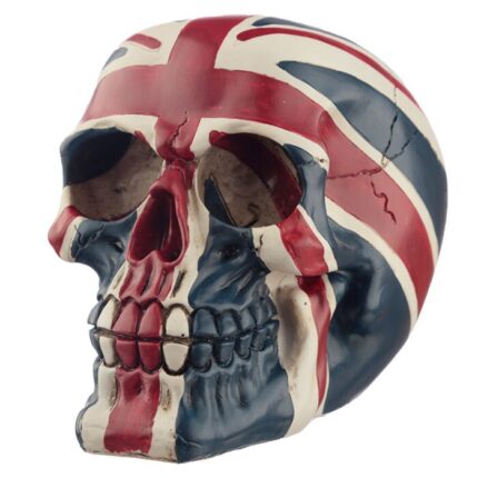 Gruesome Union Jack Skull
