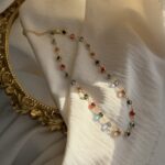 Multicolour Gemstone Bezel Station Necklace - Image 3