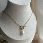 Baroque Freshwater Pearl Toggle Pendant Necklace - Image 4